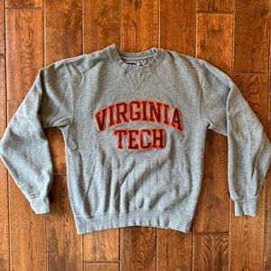 virginia tech vintage embroidered crewneck sweatshirt